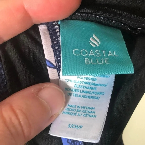 Coastal Blue Structured Floral Bikini Top Small - Picture 5 of 6